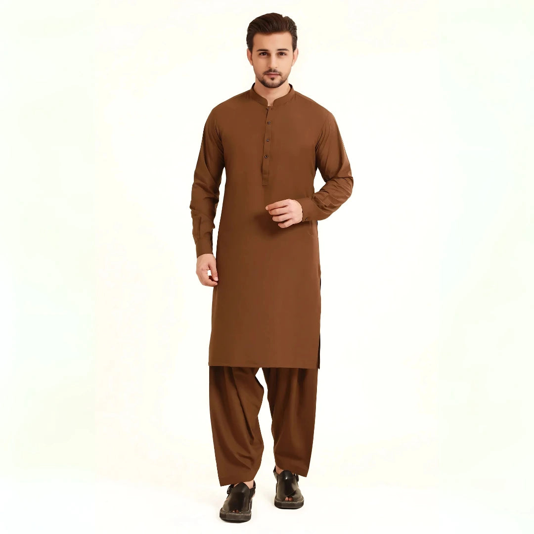 Brown Men Shalwar Kameez