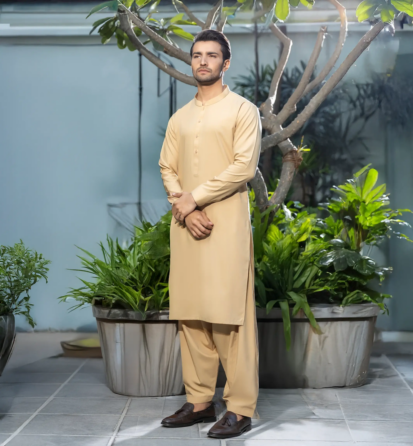 Beige Shalwar Kameez for men | wnb shalwar kameez collection