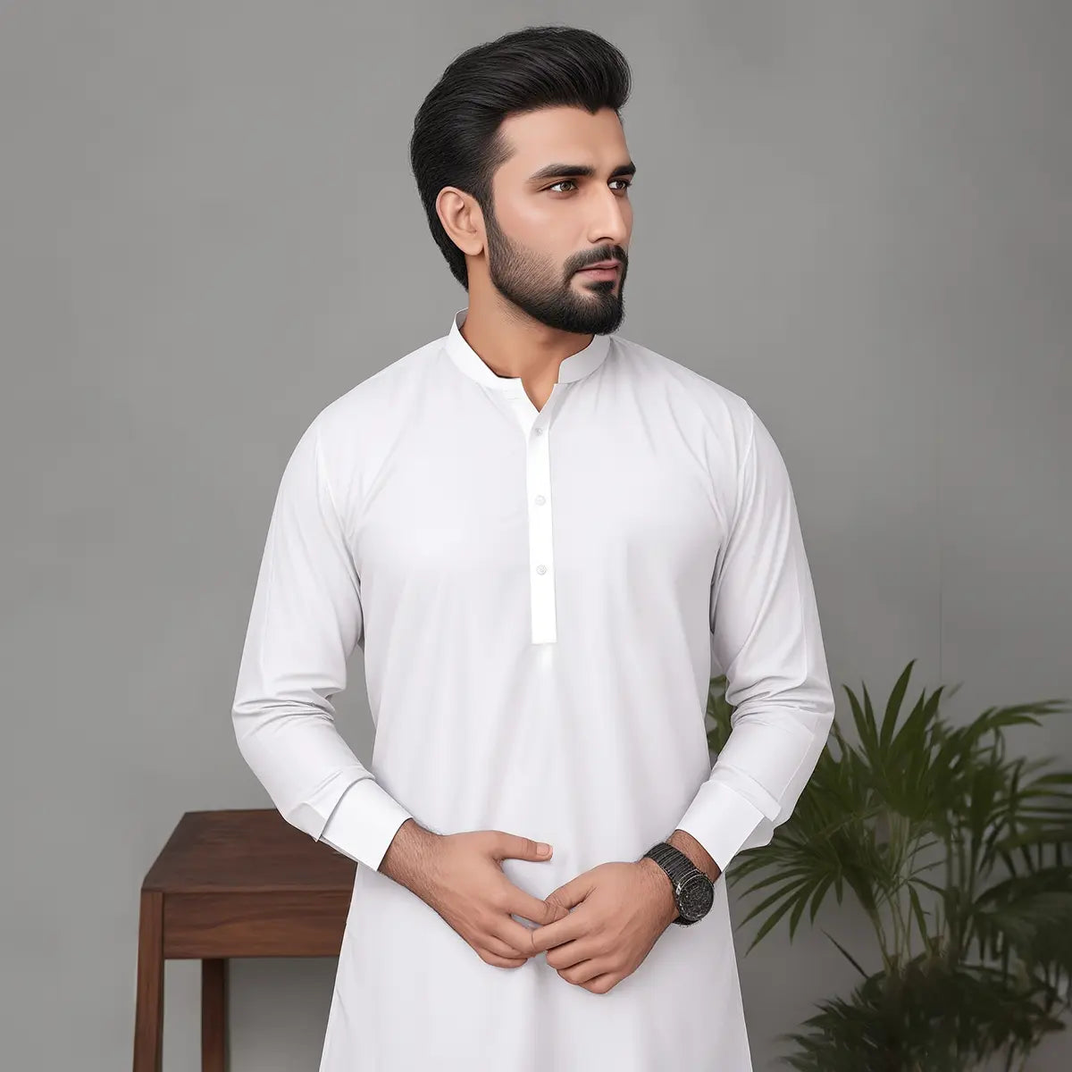 pure white cotton shalwar kameez | wnb