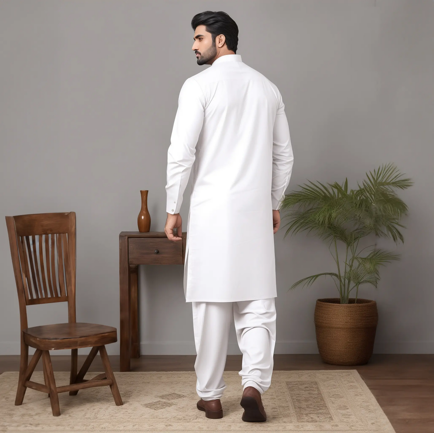 pure white cotton shalwar kameez | wnb