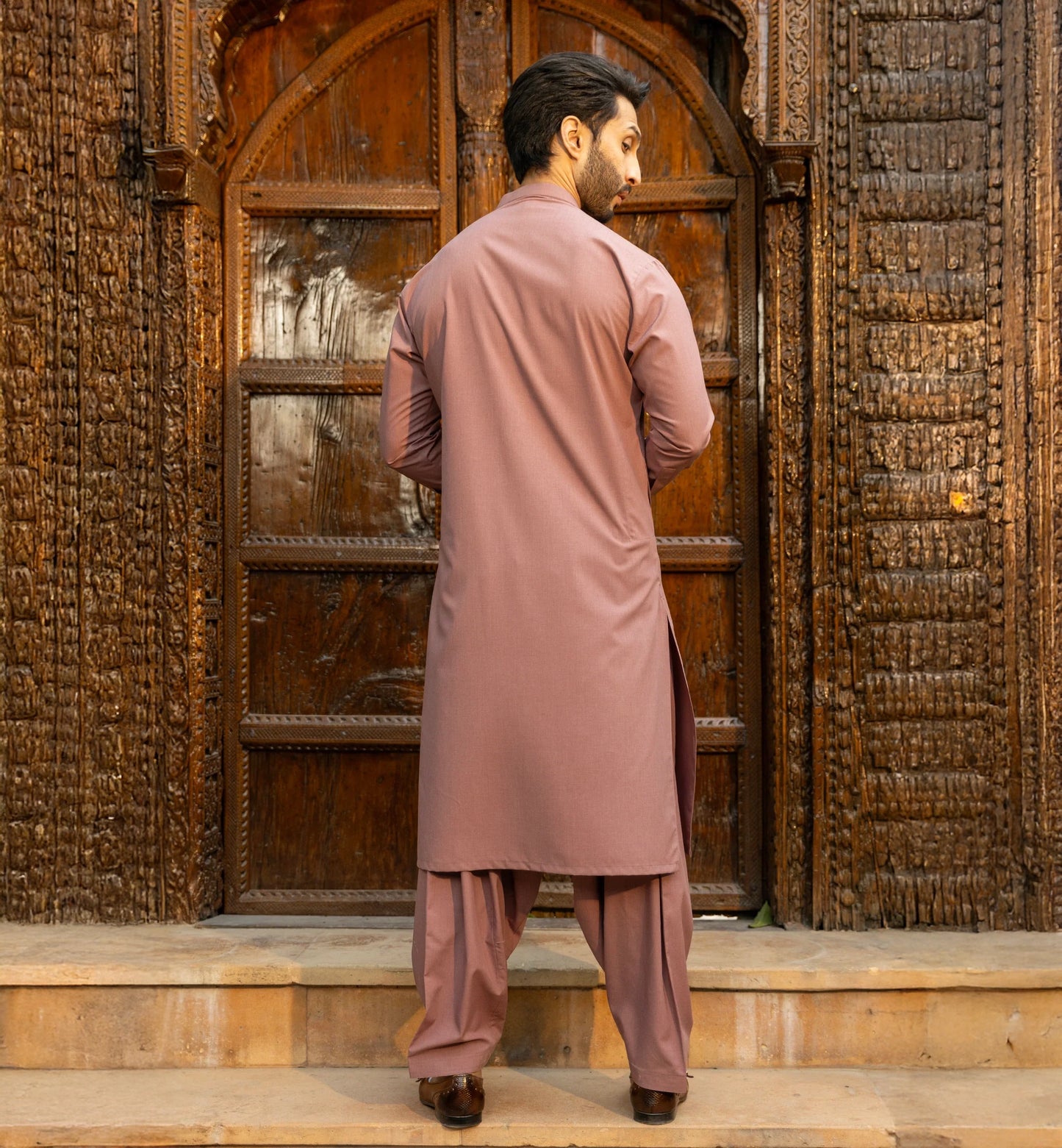 Tea Pink Men Shalwar Kameez