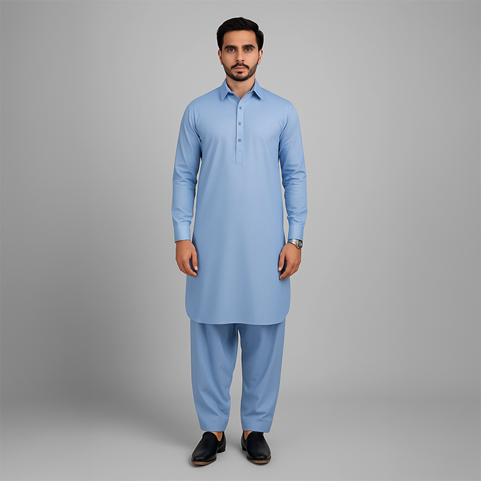 stone blue shalwar kameez