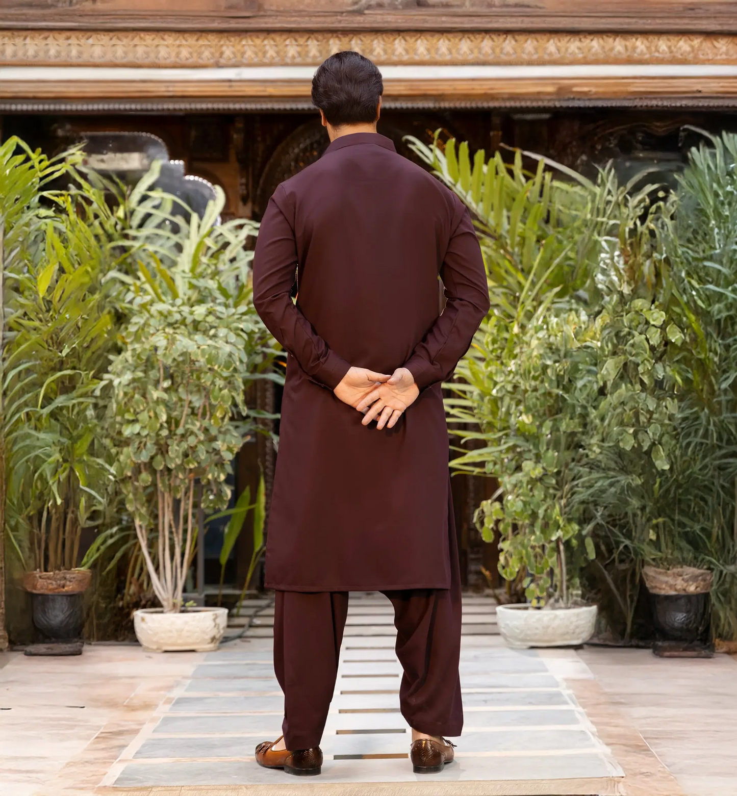 Maroon Men Shalwar Kameez